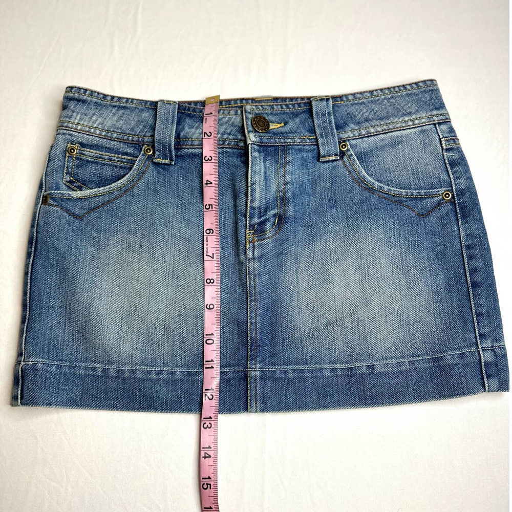 WEAR IT DECLARE IT BLUE DENIM SKIRT SIZE 7 - Picture 4 of 10